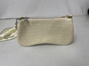 JW PEI Ivory Croc Eva Shoulder Handbag Vegan Leather with Dust Bag